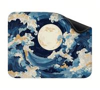 Tappetino Mouse 340x280x3mm, con Base in Gomma Antiscivolo, Tappetino Mouse Gaming Superficie Liscia per Controllo Preciso, Mousepad Impermeabile e Lavabile per Casa, Laptop, PC - Spray Luna X-z-6652