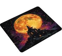 Tappetino Mouse 340x280x3mm, Mouse Pad XL, Maggiore Precisione e Velocità, Base in Gomma per Una Presa Stabile su Superfici, Tappetino Mouse Ufficio Casa, Regalo Donna Uomo strega luna S0-773