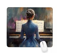 Tappetino Mouse 340x280x3mm,Tappetino Mouse grigio Piccolo con Motivo,Impermeabile e Antiscivolo Tastiera da Gaming Mousepad,pianoforte Tappeto Scrivania con Bordo Cucito per Ufficio Accessori J-767