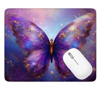 Tappetino Mouse 360 x 300 mm, Tappetino per Mouse Gaming Sogno, Q-1384 | Farfalla Sottomano Scrivania con Base in Gomma Antiscivolo, Resistente All'usura Mousepad Migliorare Precisione e Velocit