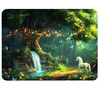 Tappetino Mouse 360x300x3mm, Verde Tappetino Mouse Gaming Foresta Mousepad Piccolo Antiscivolo e lavabile con Superficie Liscia per Precisione Microfibra per Gaming Ufficio Laptop, Regalo, Model847