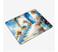 Tappetino Mouse 40x30cm, Bianco Tappetino Mouse Gaming Passi Mini Mouse Pad, Impermeabile Mousepad, Fondo Antiscivolo in Gomma Naturale, Morbido, Confortevole Accessori Gaming per Computer S0-628