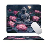 Tappetino Mouse 420 x 350 x 3mm, Loto zen Mouse pad Piccolo, Mousepad per Gioco ad Alta Precisione, Impermeabile e Facile da Pulire, con Base in Gomma Antiscivolo, per Lavoro in Ufficio a Casa s0z-384