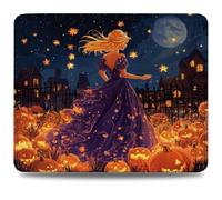 Tappetino Mouse 42x35 cm, Tappetino Scrivania, Bordi Cuciti Anti-Sfilacciamento, Impermeabile e Antiscivolo, Portatile Mouse Pad per PC, MacBook, Laptop Migliora la Precisione, Zucca Bellezza 0d-818