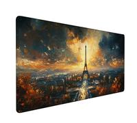 Tappetino Mouse 600x300x3mm, Tappetino Mouse Gaming marrone Mouse Pad Torre Eiffel Mouse Pad Mappa del mondo Mousepad, Durevoli Antiscivolo Lavabile Desk Mat per Regalo per Ufficio o Gaming XZ-324