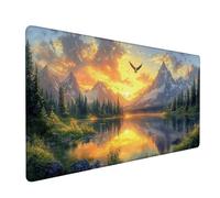 Tappetino Mouse 600x300x3mm, Tappetino Mouse Gaming verde Mouse Pad lago Mouse Pad Mappa del mondo Mousepad, Antiscivolo Desk Mat Migliora Precisione e Velocità per Regalo per Ufficio o Gaming XZ-694