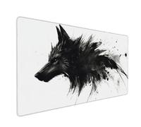 Tappetino Mouse 700x400x3mm, Tappetino Mouse Gaming nero Mouse Pad Lupo Mouse Pad Mappa del mondo Mousepad, Antiscivolo Desk Mat Migliora Precisione e Velocità per Regalo per Ufficio o Gaming XZ-344