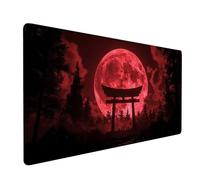 Tappetino Mouse 700x400x3mm,Tappetino Mouse Gaming rosso Mouse Pad Luna sangue Mouse Pad Mappa del mondo Mousepad,Durevoli Antiscivolo Lavabile Desk Mat per Ufficio Gaming Regali per Gli Uomini XZ-332