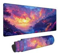 Tappetino Mouse 800 x 400 mm piccola città Mousepad Gaming Desk Mat, e-742