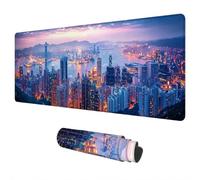 Tappetino Mouse 800x300 mm Città Mouse Pad XXL Paesaggio Impermeabile Tappetino Scrivania Ufficio Accessori, Mousepad con Base in Gomma Antiscivolo, Desk Mat con Bordi Cuciti per Regalo Uomo I-40