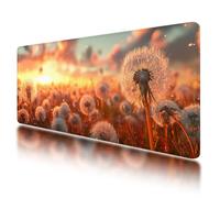 Tappetino Mouse 800x300 mm, Tappetino Mouse Gaming Arancia, Mousepad Dente di Leone con Base in Gomma Antiscivolo, Superficie Speciale, Migliorare Precisione e Velocità, per Computer, Laptop, O-80