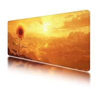 Tappetino Mouse 800x300 mm, Tappetino Mouse Gaming Arancia, Mousepad Girasole con Base in Gomma Antiscivolo, Superficie Speciale, Migliorare la Precisione e la Velocità, per Computer, PC, Laptop, -700