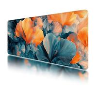 Tappetino Mouse 800x400 mm, Tappetino Mouse Gaming Foglie, Mousepad Arancia con Base in Gomma Antiscivolo, Superficie Speciale, Migliorare la Precisione e la Velocità, per Computer, PC, Laptop, -864