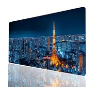 Tappetino Mouse 800x400x3 mm Lmperméable et Antidérapant Tappetino Scrivania Scena notturna della città Mouse Pad Sognante e con Dase in Gomma Antiscivolo, Mousepad Migliora la recisione Model-08524