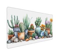 Tappetino Mouse 800x400x3mm, Tappetino Mouse Gaming verde Mouse Pad cactus Mouse Pad Mappa del mondo Mousepad, Antiscivolo Desk Mat Migliora Precisione e Velocità per Ufficio o Gaming Regalo XZ-800