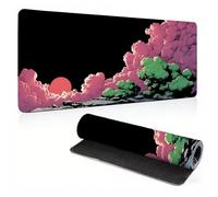 Tappetino Mouse 900 x 400 x 4 mm Tappetino Mouse Gaming con Impermeabile Base in Gomma Antiscivolo, Bordi Cuciti, Maggiore Precisione e Velocità, Design Moderno Mous Pad XXL rosa nuvola, 0A0-154