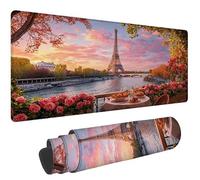 Tappetino Mouse 900x400x3mm Multifunzione Mouse Pad torre Mousepad, e-722 | Tappetino Gaming città Esteso Desk Mat con Bordi Cuciti, Accessori Gaming, Migliora la Precisione e la Velocità