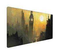 Tappetino Mouse 900x400x3mm, Tappetino Mouse Gaming marrone Mouse Pad Il Big Ben Mouse Pad Mappa del mondo Mousepad, Durevoli Antiscivolo Lavabile Desk Mat per Regalo per Ufficio o Gaming XZ-468