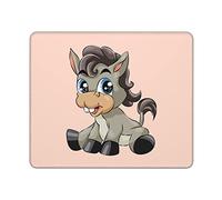 Tappetino Mouse A Little Cute Blue Eyed Donkey Mousepad Uso Prolungato Tappetino Scrivania Durevole Mouse Pad per Laptop Ufficio Computer 25X30CM
