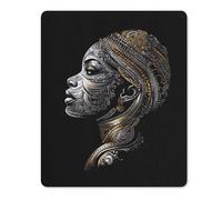 Tappetino Mouse African Tribal Womans Head Tappetino per Mouse Superficie Antipolvere Tappetini Base Antiscivolo Accessori Gaming per Ufficio Essenziale per Ufficio Computer M