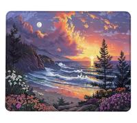 Tappetino Mouse Albero Gaming Mouse Pad con Base Rubber in Gomma Antiscivolo Mousepad 340x280x3mm Bordo con Cuciture Impermeabile Tappetini per Mousepad, per laptop, Ufficio, lavoro e Gaming X0-283