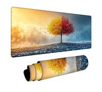 Tappetino Mouse Albero Impermeabile Tappetino Mouse xxl 60 x 30 x 0.3 cm Mousepad Paesaggio con Bordi Cuciti Antiscivolo Base in Gomma per Pc Portatile Tastiera Ufficio Arredamento Casa FSBD-7712