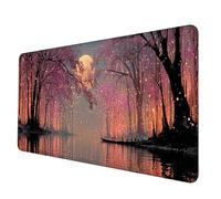 Tappetino Mouse Albero Tappetino Scrivania Grande 800 x 300 x 3 mm, Mousepad Paesaggio Sottomano Scrivania con Bordi Cuciti, Impermeabile Mousepad Base in Gomma Antiscivolo per PC, Laptop -hjw2506HP