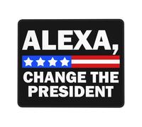 Tappetino Mouse Alexa Change The President Mouse Pad Uso Prolungato Tappetino Scrivania Durevole Mousepad per Computer Casa Laptop 25X30CM