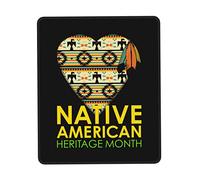 Tappetino Mouse American Native Heritage Month Mousepad Uso Prolungato Tappetino Scrivania Durevole Mouse Pad per Ufficio Laptop Computer 25X30CM
