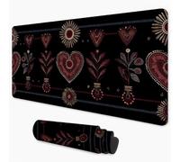 Tappetino Mouse Amore 700x300 mm xxl Grande Rosso Tappetino Mouse Gaming Antiscivolo Sottomano Scrivania, Mouse pad Impermeabile con Bordi Cuciti Adatto a Casa, Ufficio e Sala Giochi 3Y-1126