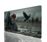 Tappetino Mouse Angelo caduto Tappetino Mouse xxl 1400x600x3mm, Mousepad Donna Cucire i Bordi Migliorare la Precisione e la Velocità, Mousepad per Scrivania Gaming Tastiera Pc Portatile Model-8394