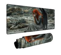 Tappetino Mouse Angelo caduto Tappetino Mouse xxl 80 x 40 x 0.3cm Mouse Pad Donna con Antiscivolo Base in gomma per Copri Scrivania Pc Portatile Gaming Tastiera Wireless Regalo Uomo DBYH-2723