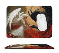 Tappetino Mouse angelo demonio - Tappetino Scrivania Gaming PC, Impermeabile e Antiscivolo 420x350x3mm| Accessori Gaming per Scrivania | Desk Mat | Migliora la Precisione e la Velocità k-195