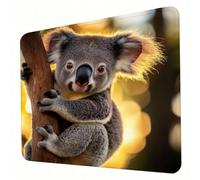 Tappetino Mouse - animale, Mouse Pad per Computer con Base in Gomma Antiscivolo, Scorrimento Facile, Resistente agli Schizzi, Durevoli, Portatile Tappetino Scrivania 290 x 240 mm - Koala (2) J0-224