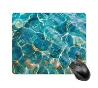 Tappetino Mouse Aqua Blue Sea Waves Accessori Gaming Portatile Tappetini Soft Tappetino per Mouse per Computer Casa Pc E Laptop L