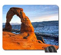 Tappetino Mouse, Arches National Park Utah Landscape Scenic Tappetini per Il Mouse Liscia Tappetini per Il Mouse da Gioco Personalizzato Tappetino per Il Mouse da Gioco per Laptop 25X30Cm