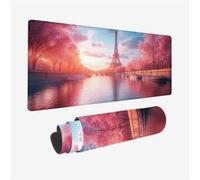 Tappetino Mouse Architettura Mousepad Fiume Tappetino Mouse XXL 900x400X3MM, Grande Desk Mat con 3 mm Bordi Cuciti Base in Gomma Antiscivolo, Tappetinomouse per Tastiera Lavabile per PC, Model 836