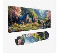 Tappetino Mouse Architettura Mousepad Foresta Tappetino Mouse XXL 800x400X3MM, Grande Desk Mat con 3 mm Bordi Cuciti Base in Gomma Antiscivolo, Tappetinomouse per Tastiera Lavabile per PC, Model 626