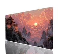 Tappetino Mouse Architettura Tappetino Mouse xxl 900x400x3mm, Mousepad Tramonto Cucire i Bordi Migliorare la Precisione e la Velocità, Mousepad per Scrivania Gaming Tastiera Pc Portatile Model-7282