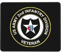 Tappetino Mouse Army 2Nd Infantry Division Veteran Mousepad Resistente agli Schizzi Mouse Pad Soft Accessori Gaming per Essenziale per Ufficio Casa Ufficio L