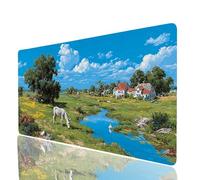 Tappetino Mouse Asino Tappetino Mouse xxl 100x50x0.3cm, Mousepad Paesaggio Cucire i Bordi Migliorare la Precisione e la Velocità, Mousepad per Scrivania Gaming Tastiera Wireless Pc Portatile JXL-1018