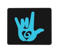 Tappetino Mouse ASL Sign Language I Love You Mouse Pad Gaming Tappetini Base Antiscivolo Accessori Gaming per Ufficio Casa Pc E Laptop XL