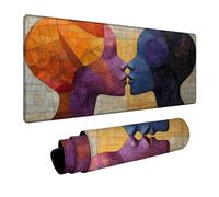 Tappetino Mouse Astratto Tappetino Mouse Gaming Bacio, Mousepad Bordi cuciti Precisione e Velocità Migliorate per Pc Portatile Tastiera Gaming Ufficio Arredamento Casa 400x800x3 mm DBYH-7480