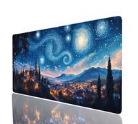 Tappetino Mouse Astratto Tappetino Mouse xxl 100x50x0.3cm, Mousepad Cielo stellato Cucire i Bordi Migliorare la Precisione e la Velocità, Mousepad per Scrivania Gaming Tastiera Pc Portatile JXL-1030