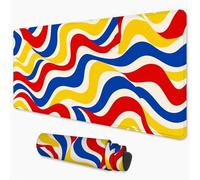 Tappetino Mouse Astratto Tappetino Mouse XXL Rosso 700x300 mm Impermeabile Mousepad con Bordi Cuciti e Base di Gomma Antiscivolo, Desk Mat Confortevole per Casa, Ufficio e Sala Giochi 3Y-215