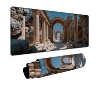 Tappetino Mouse Atene Tappetino Mouse xxl 140 x 60 x 0.3cm Mouse Pad Tempio con Antiscivolo Base in gomma per Copri Scrivania Pc Portatile Gaming Tastiera Wireless Regalo Uomo DBYH-2706