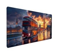 Tappetino Mouse Autobus, Big Ben Tappetino Scrivania 800x400x3mm, Gaming Mouse Pad XXL con Bordi Cuciti, Desk Mat con Base in Gomma Antiscivolo, Accessori Scrivania, per Ufficio, Gaming, Laptop 6-2926
