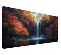 Tappetino Mouse Autunno Tappetino Mouse XXL 47.2 x 23.6 Inch Mousepad, Albero Sottomano Scrivania con Base in Gomma Antiscivolo, Scorrimento Facile, Impermeabile Mouse Pad per PC, Ufficio, Model 114