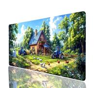 Tappetino Mouse Azienda agricola Tappetino Mouse xxl 900x400x3mm, Mousepad Pollo Cucire i Bordi Migliorare la Precisione e la Velocità, Mousepad per Scrivania Gaming Tastiera Pc Portatile JXL-0541