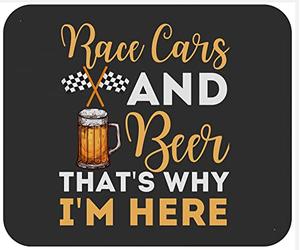 Tappetino Mouse Beer Race Track Checkered Flag Fast Mousepad Impermeabile Tappetino Scrivania Durevole Mouse Pad per Casa Computer Ufficio 25X30CM